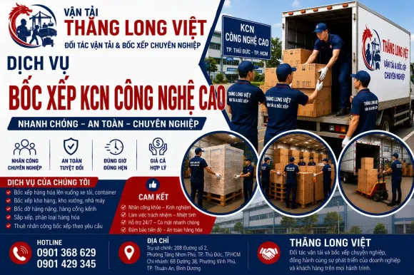 Dịch Vụ Bốc Xếp Khu Công Nghệ Cao – Nhân Công Chuyên Nghiệp
