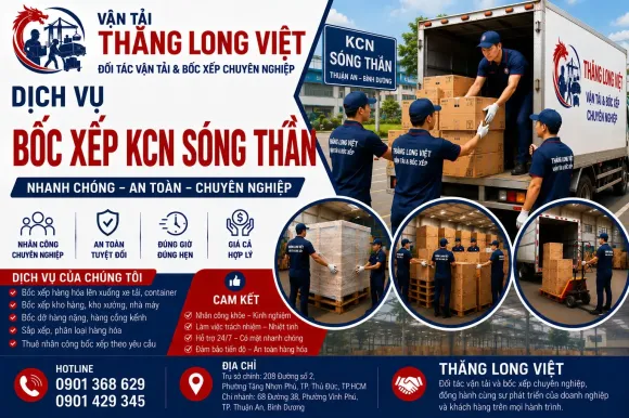 Dịch Vụ Bốc Xếp Khu Công Nghiệp Sóng Thần – Nhân Công Chuyên Nghiệp