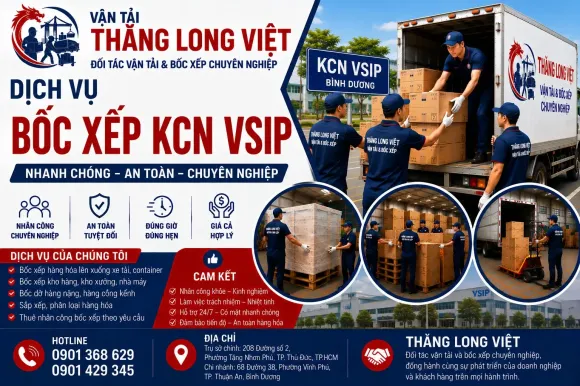 Dịch Vụ Bốc Xếp Khu Công Nghiệp VSIP – Nhân Công Chuyên Nghiệp