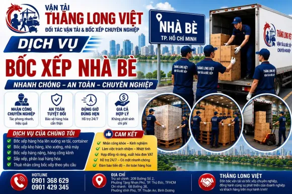 Dịch Vụ Bốc Xếp Nhà Bè – Nhân Công Nhanh, Chuyên Nghiệp