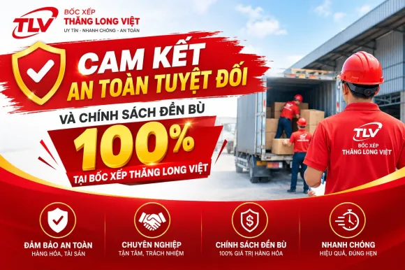 Cam Kết An Toàn Tuyệt Đối Và Chính Sách Đền Bù 100% Tại Bốc Xếp Thăng Long Việt