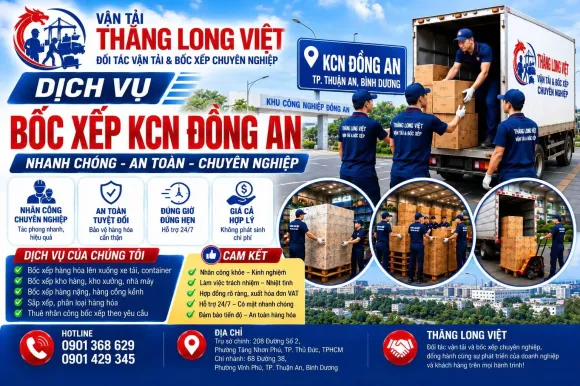 Dịch Vụ Bốc Xếp Khu Công Nghiệp Đồng An – Nhân Công Chuyên Nghiệp