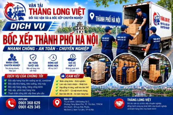 Dịch Vụ Bốc Xếp Thành Phố Hà Nội – Nhân Công Nhanh, Chuyên Nghiệp