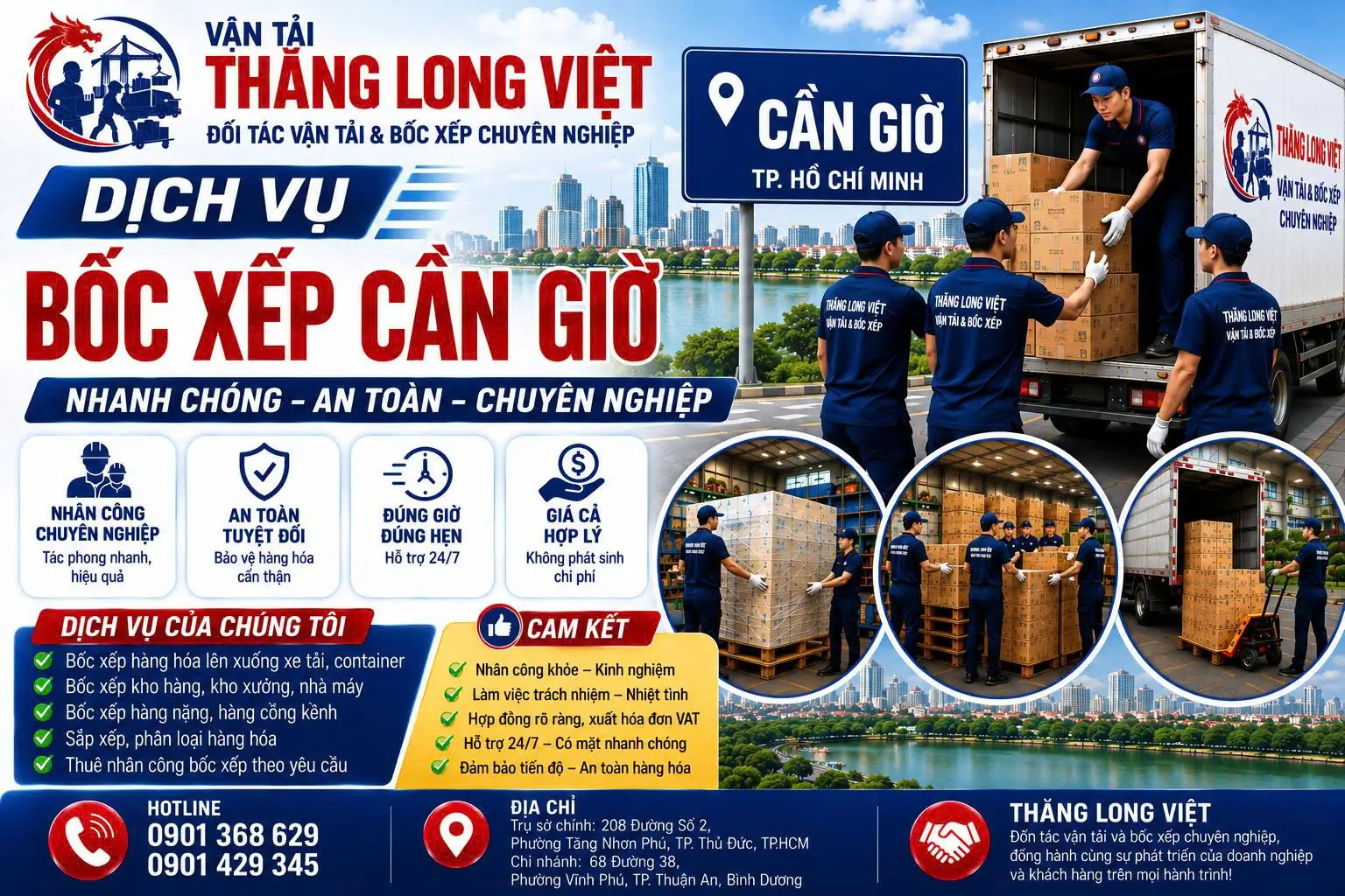 Dịch vụ bốc xếp Cần Giờ Thăng Long Việt