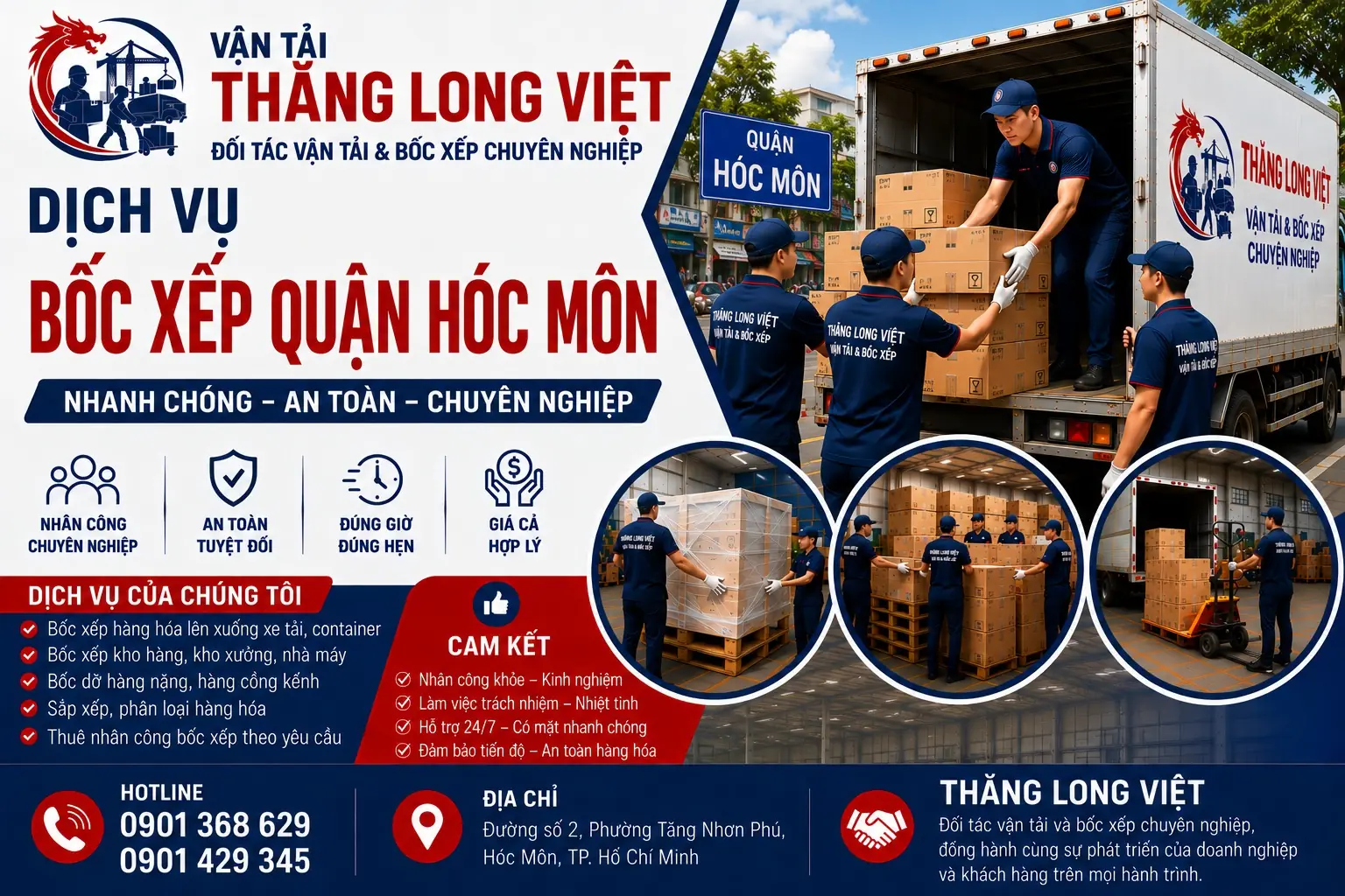 Dịch vụ bốc xếp H&oacute;c M&ocirc;n Thăng Long Việt