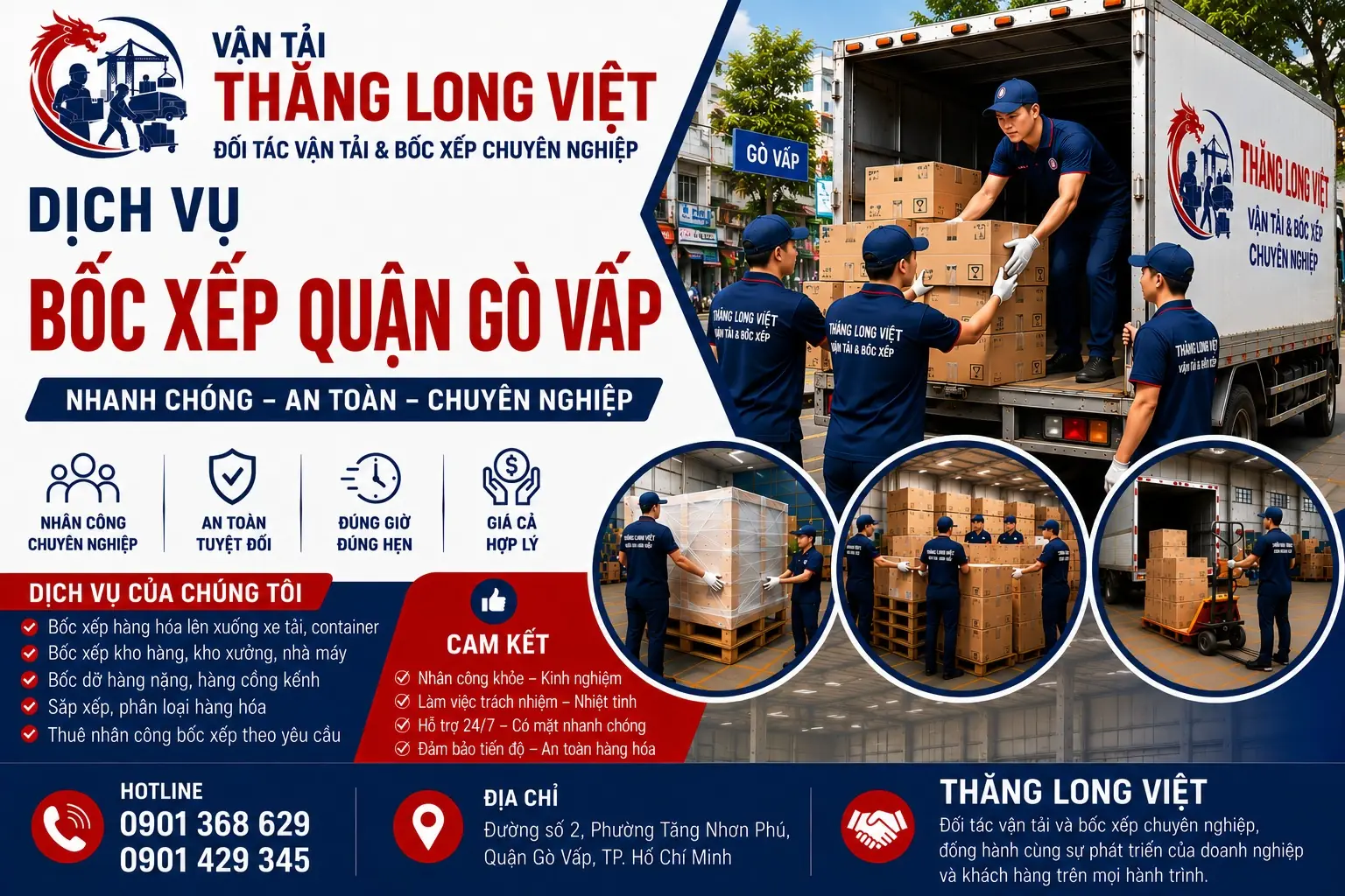 Dịch vụ bốc xếp Gò Vấp Thăng Long Việt
